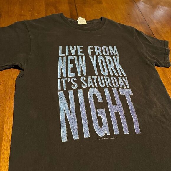 Vintage Saturday Night Live Graphic T Shirt Faded Black Y2K Promo T Shirt Mens S - Picture 2 of 9